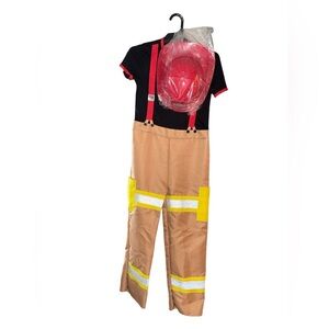Kids Firefighter Costume with Helmet NWOT size medium